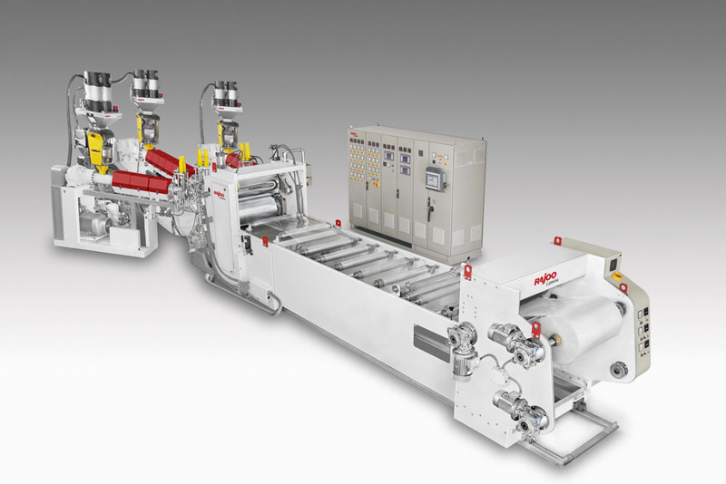 High Output 3 PS PP PET Sheet Line with Melt Pump and Gravimetric System